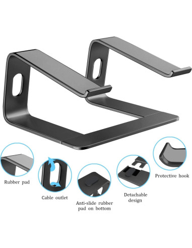 Soporte para Laptop Orionstar Ergonómico Aluminio 10-15.6" Negro