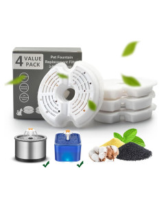 Filtros de Agua para Gatos Opeth - Paquete de 4 Filtros de Carbono