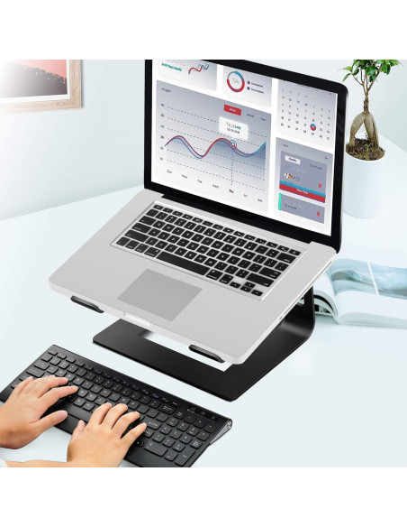 Soporte para Laptop Orionstar Ergonómico Aluminio 10-15.6" Negro Soporte para Laptop Orionstar Ergonómico Aluminio 10-15.6" Negro