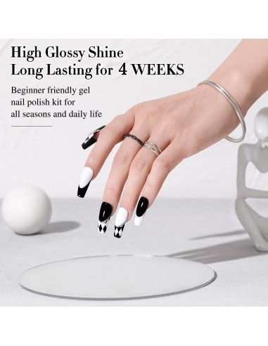 Conjunto de Esmalte de Uñas UV Gel Ritmo Doble 15ml 2 Pcs