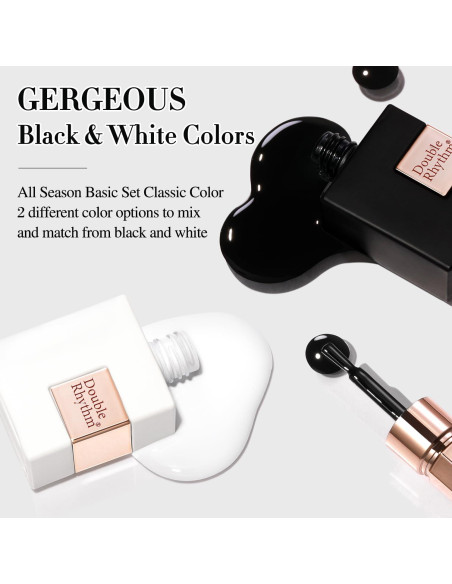 Conjunto de Esmalte de Uñas UV Gel Ritmo Doble 15ml 2 Pcs