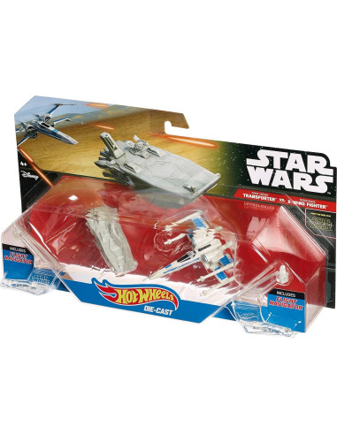 Hot Wheels Star Wars 2-Pack Caza Estelar y Transportador
