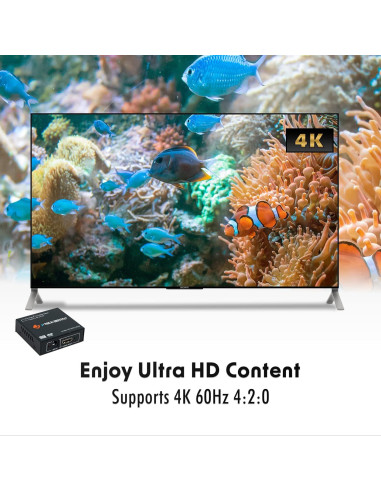 Divisor HDMI 4K J-Tech Digital JTD-MINI-1x2SP 1x2