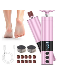 Lima Eléctrica para Pies COSCOSY 2-en-1 Rosa, 9 Velocidades