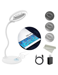 Lupa Recargable DUDSOEHO 5X con Luz LED y Soporte Flexible