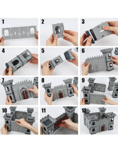 Juego de Juguetes Medievales LOVESTOWN 241PCS Dragón y Castillo 2