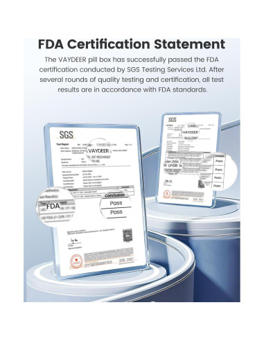 Organizador de Pastillas Semanal Vaydeer Azul 2 Veces al Día