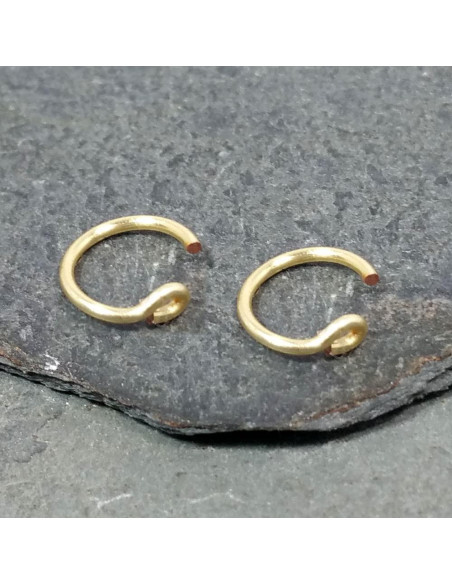Anillos de nariz falsos de clip dorados - 2 unidades - sin perforación