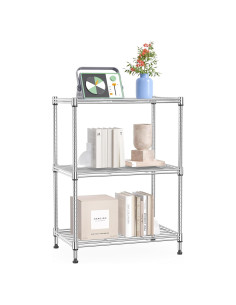 Estante de Alambre IZEUK 3 Niveles 45x30x67 cm Cromo