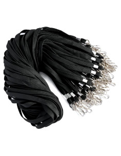 Paquete de 100 cintas negras LOCONHA con clip giratorio 45.7 cm