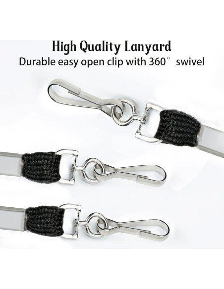 Paquete de 100 cintas negras LOCONHA con clip giratorio 45.7 cm