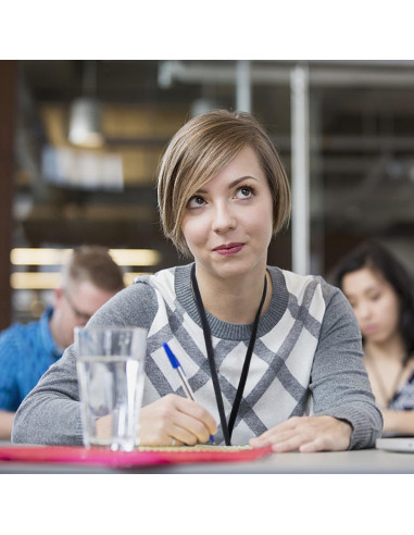 Paquete de 100 cintas negras LOCONHA con clip giratorio 45.7 cm