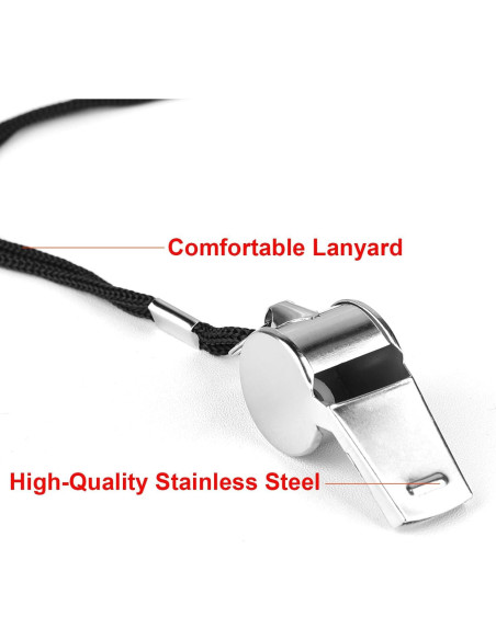 Silbato Deportivo Fya de Acero Inoxidable 12PCS con Cordón Silbato Deportivo Fya de Acero Inoxidable 12PCS con Cordón