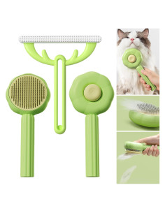 Cepillo Autolimpiante para Mascotas Myweyde 19.3cm Verde