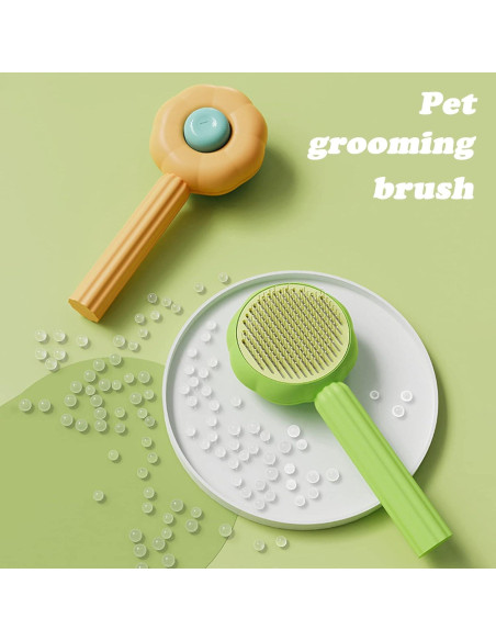 Cepillo Autolimpiante para Mascotas Myweyde 19.3cm Verde