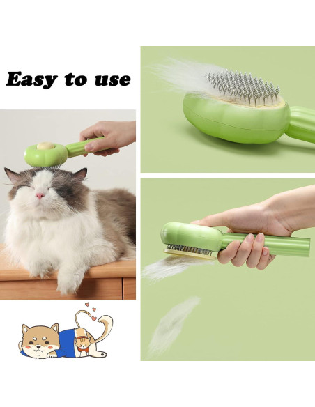 Cepillo Autolimpiante para Mascotas Myweyde 19.3cm Verde