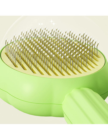 Cepillo Autolimpiante para Mascotas Myweyde 19.3cm Verde