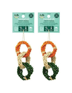 Anillos Torcidos Oxbow para Enriquecimiento de Mascotas 2 Pzas