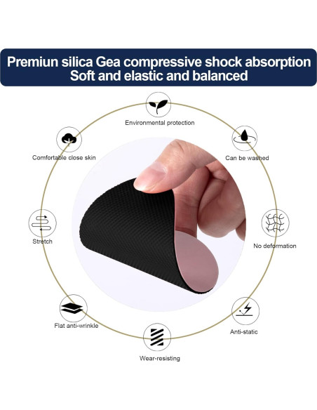 Protector de Suela Antideslizante Ashoesert - 4 Pares Negro