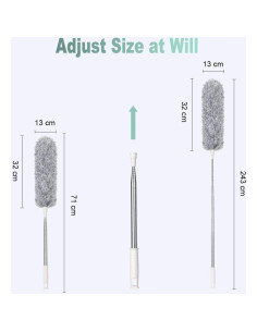 Plumero Extensible OFFCUP de Microfibra 254 cm Flexible Gris 2