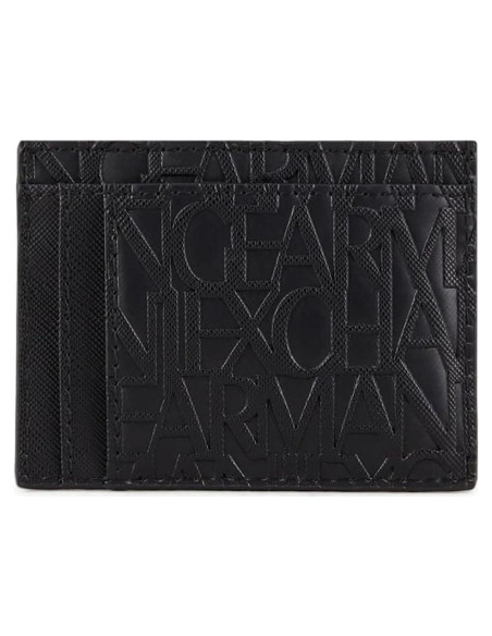 Soporte para Tarjetas de Crédito Armani Exchange Ivan SLG Negro Soporte para Tarjetas de Crédito Armani Exchange Ivan SLG Negro