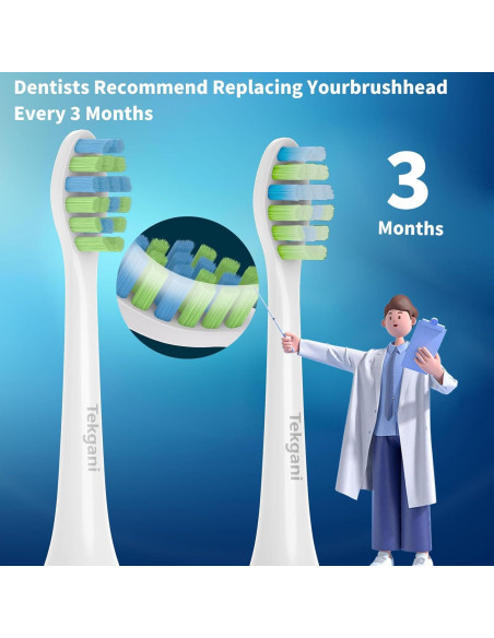 5 Cabezas de Reemplazo Tekgani para Cepillo Eléctrico 7AM2M