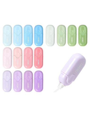 Juego de 16 Cintas Correctoras Mini Ouksma Multicolor