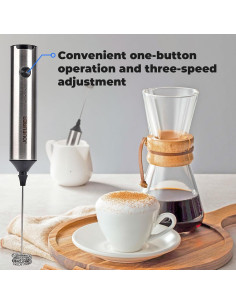 Espumador de Leche JOUEURER WE-001 Recargable 3 Velocidades 2