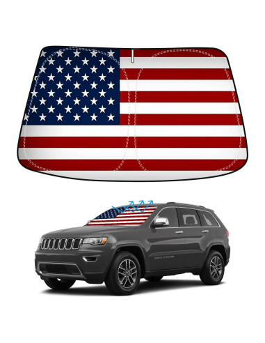 Sombra de Sol Bestview para Jeep Cherokee 2014-2024 - Bandera EE. UU.
