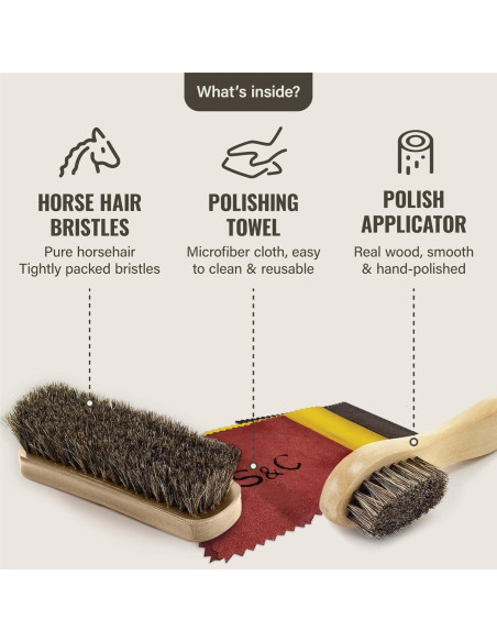 Kit de Cuidado y Pulido de Zapatos Original - Brillo para Cuero