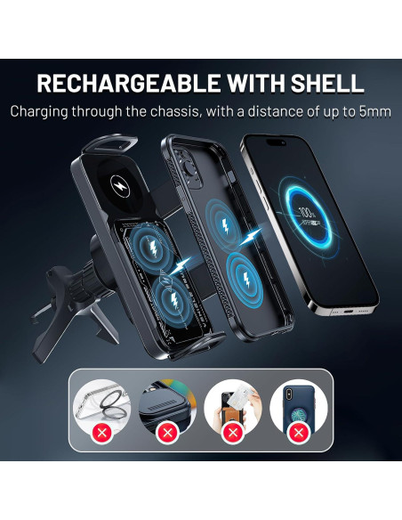 Soporte para Teléfono Móvil y Tablet MAROJEIF Carga Rápida 2 en 1