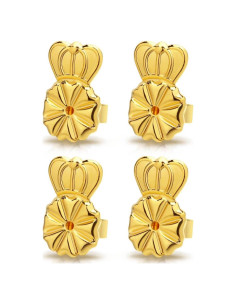 2 Pares de Elevadores de Pendientes Ajustables Kerryjewl Oro 18K