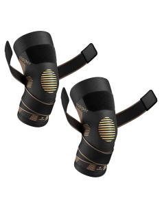 Faja de Rodilla de Cobre NEENCA con Correas - Alivio Dolor Articular