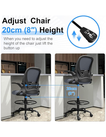 Silla de Dibujo Primy PR934-Parent Ergonómica Gris