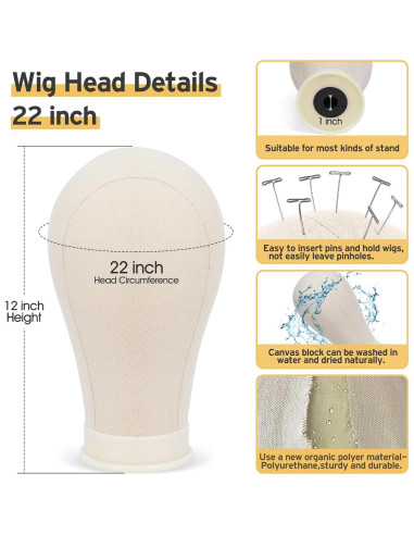 Soporte de Maniquí para Pelucas Klvied Oro Rosa 55.88 cm