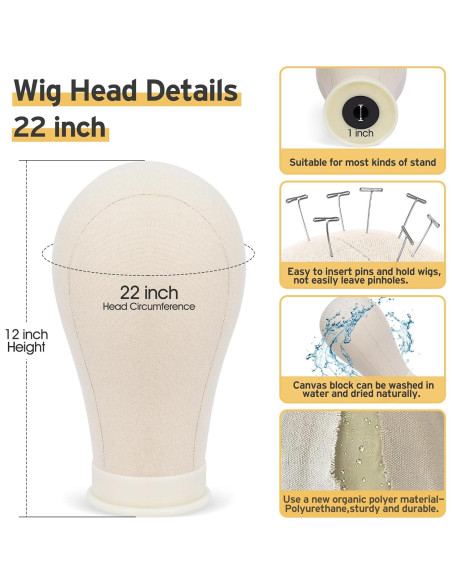 Soporte de Maniquí para Pelucas Klvied Oro Rosa 55.88 cm