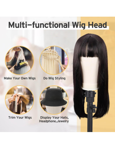 Soporte de Maniquí para Pelucas Klvied Oro Rosa 55.88 cm