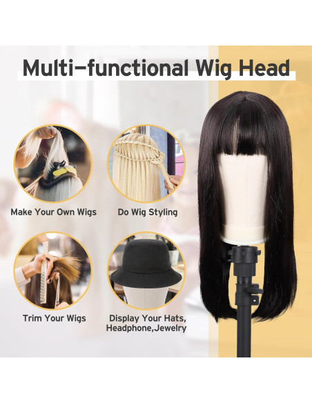 Soporte de Maniquí para Pelucas Klvied Oro Rosa 55.88 cm