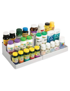 Estante Organizador Expandible mDesign 3 Niveles Plástico Gris