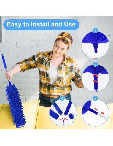 Kit de Plumero 5-en-1 Duraone con Mango Extensible 254 cm