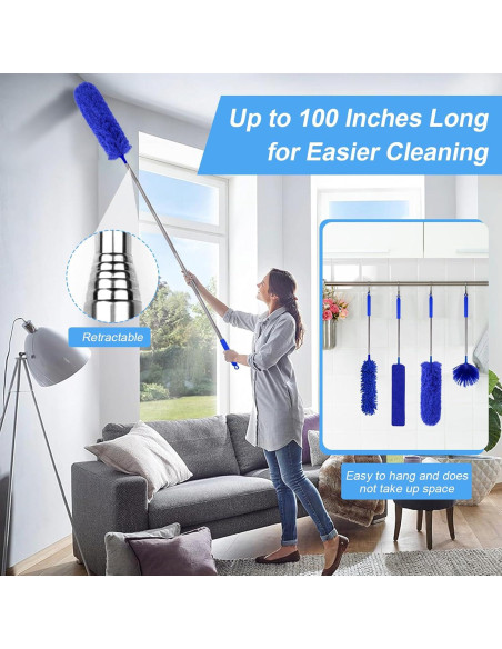 Kit de Plumero 5-en-1 Duraone con Mango Extensible 254 cm