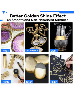 Marcadores Metálicos Dorados KERIFI, Juego de 3 Puntas 0.7/1/3mm 2