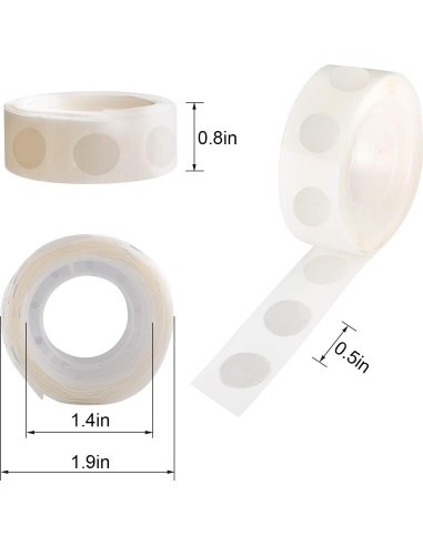 1000 Puntos de Pegamento Transparente Doble Cara GEGEMAOYI