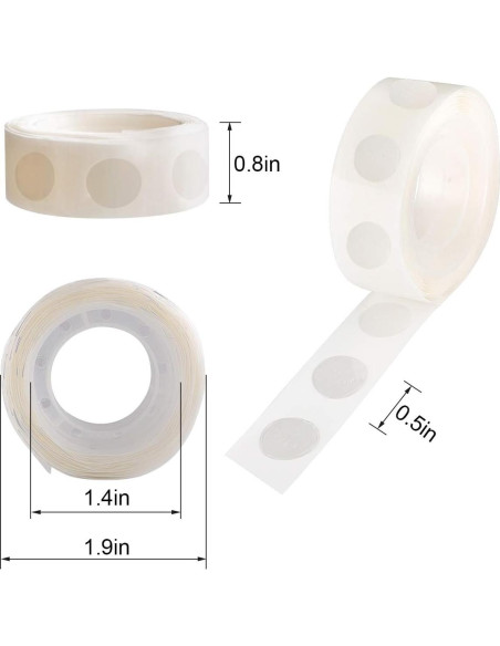 1000 Puntos de Pegamento Transparente Doble Cara GEGEMAOYI 1000 Puntos de Pegamento Transparente Doble Cara GEGEMAOYI