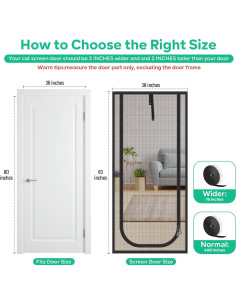 Puerta de Pantalla Reforzada MYPIN 40x213 cm para Mascotas 2