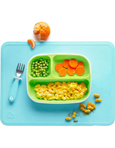 Manteles de Silicona Munchkin Spotless para Niños 2 Piezas Azul Verde 2