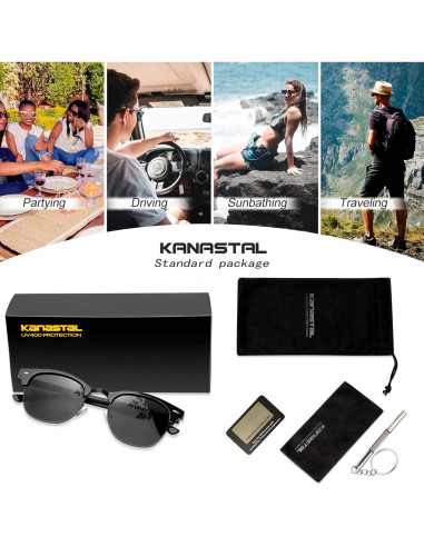 Gafas de sol polarizadas KANASTAL K1940 UV400 para hombres y mujeres