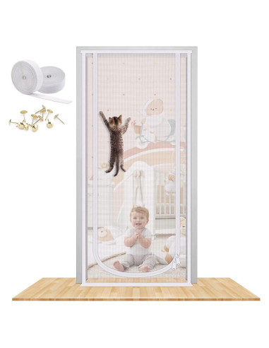 Puerta de Pantalla para Gatos MYPIN 90x208 cm Resistente