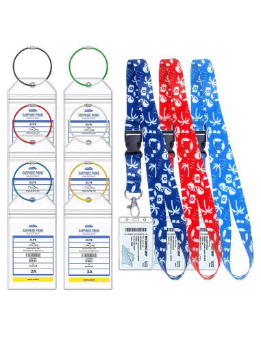 Soporte de Etiquetas de Equipaje Crucero Princesa 6 Pcs con Lanyards