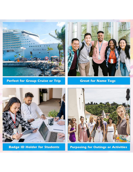 Soporte de Etiquetas de Equipaje Crucero Princesa 6 Pcs con Lanyards Soporte de Etiquetas de Equipaje Crucero Princesa 6 Pcs con Lanyards